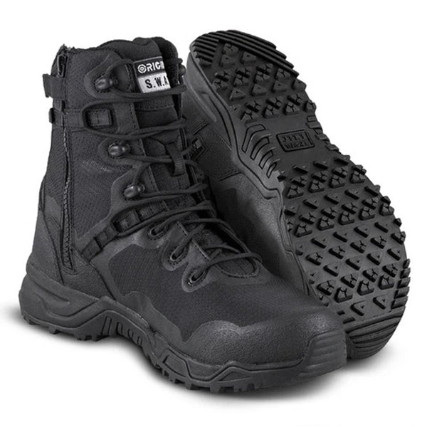 Bota original con cremallera lateral SWAT Alpha Fury negra