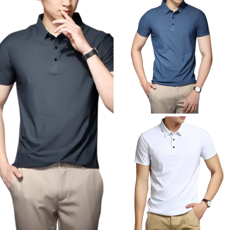 COMPRA 1 Y LLEVA 3 - Kit de Camiseta Masculina Antiarrugas, Anti Olor y Ultra Cómoda