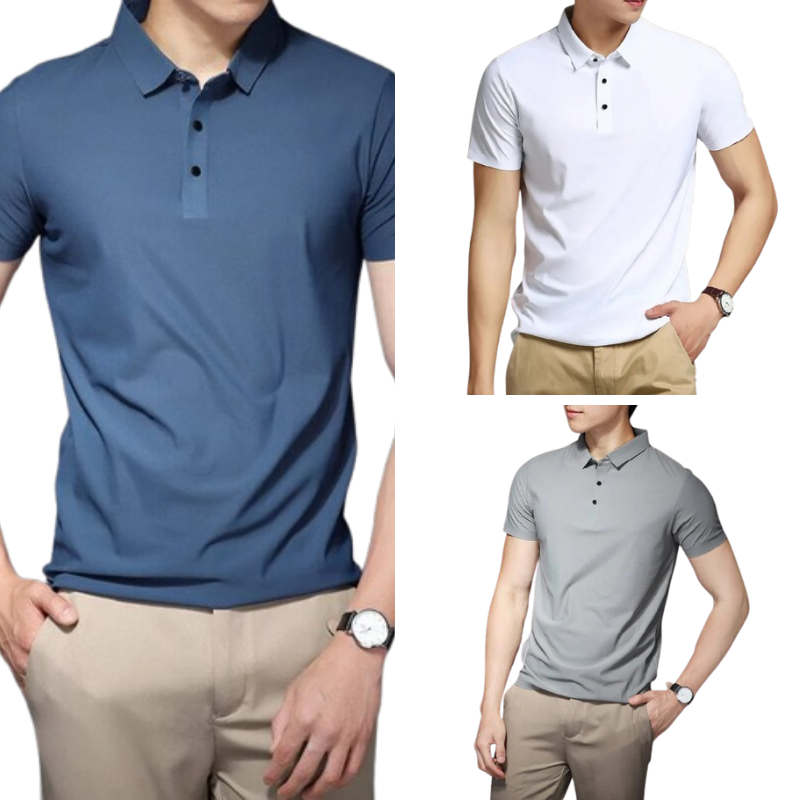 COMPRA 1 Y LLEVA 3 - Kit de Camiseta Masculina Antiarrugas, Anti Olor y Ultra Cómoda