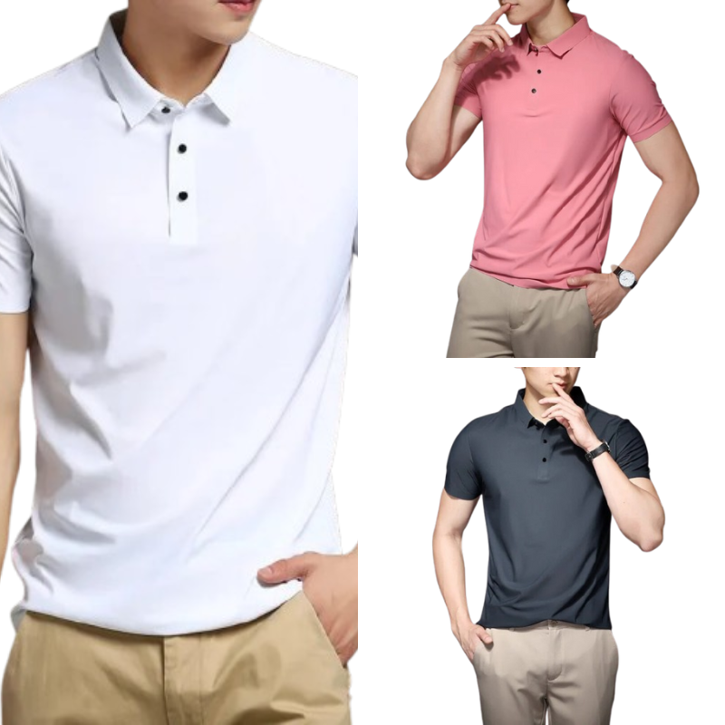 COMPRA 1 Y LLEVA 3 - Kit de Camiseta Masculina Antiarrugas, Anti Olor y Ultra Cómoda