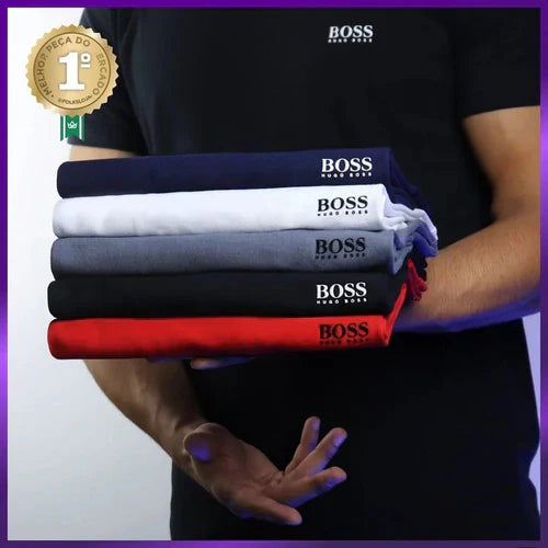 KIT X5 CAMISETAS BOSS 100% ORIGINAL + REGALO PERFUME ARMANI ¡OFERTA SOLO HOY!